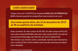 Primeiro sorteio da campanha da Aciu será nesta quarta-feira